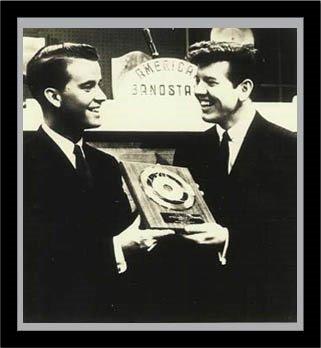 framed Dick Clark Presenting Jimmy with his first Gold record, Just A Dream